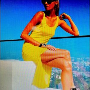 Ralph Lauren Black Label Spring RTW collection 2012 yellow sundress